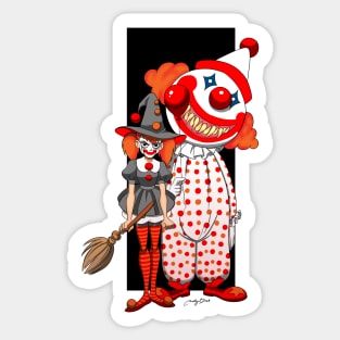 clown witch Sticker